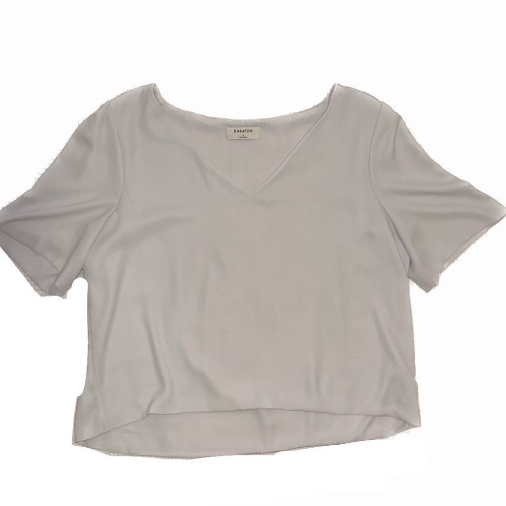 Aritzia Light Gray Blouse